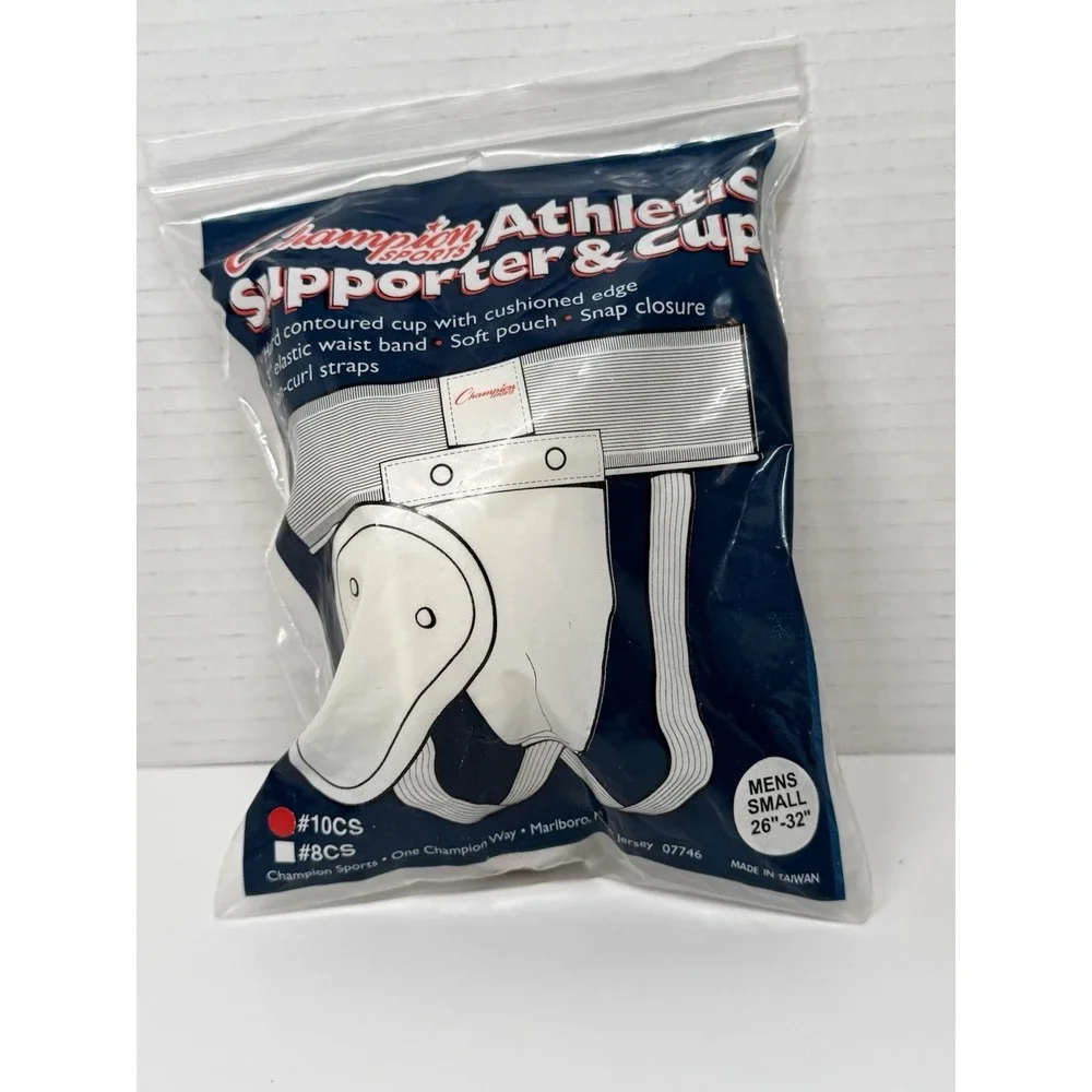 New VTG Champion Sports Athletic Supporter & Cup 80s Taiwan Small Jockstrap